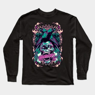 Anarchy Skull Poster Long Sleeve T-Shirt